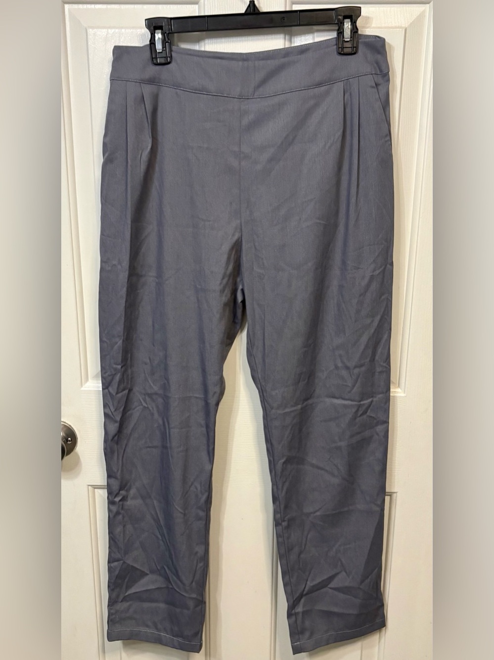 Classic Straight-Leg Dress Pants, Slate Gray